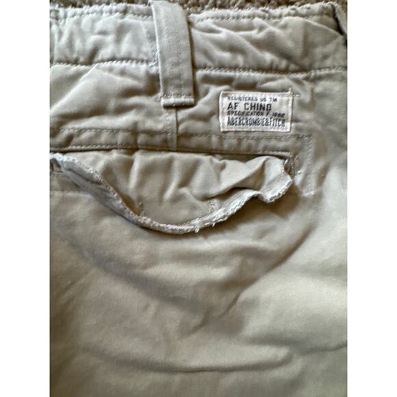 Y2K Abercrombie & Fitch Regulation Officer 34” Heavyweight Khaki Chino Shorts - Picture 5 of 8